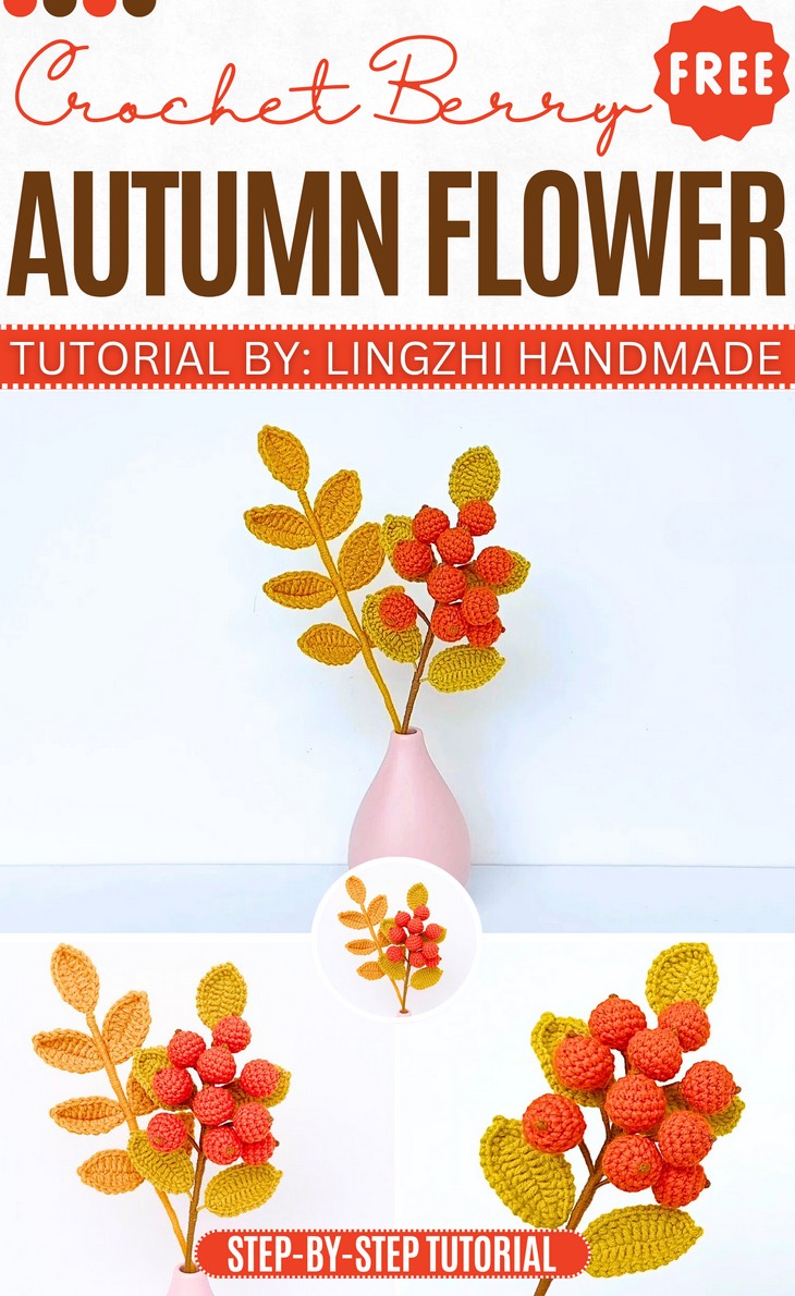 Crochet Bendable Autumn Flower