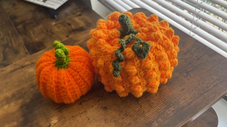 Crochet Bobble Pumpkins (3)