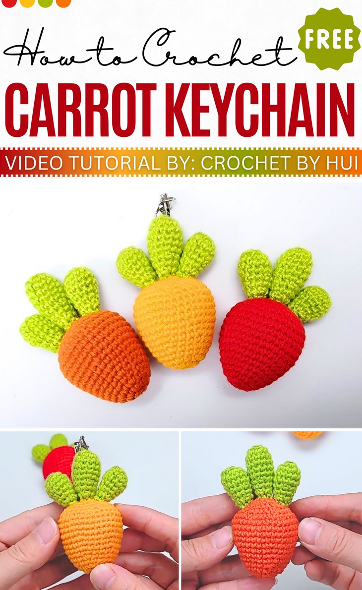 Crochet Carrot Keychain Pattern