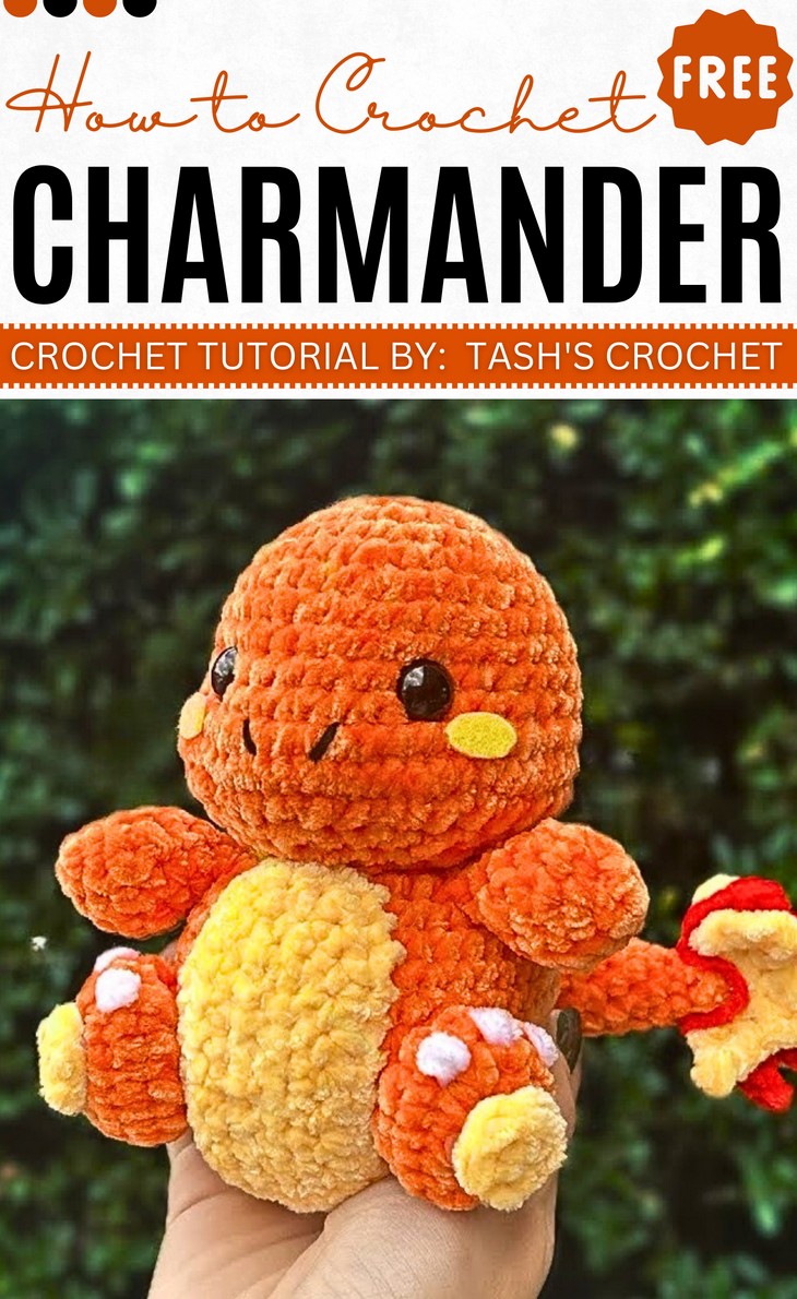 Crochet Charmander Amigurumi Pattern