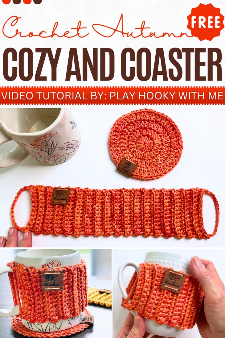 Crochet Cozy & Matching Coaster For Falls