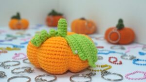 How to Crochet 2 Cutest Pumpkin Keychains (Candy Corn TOO!)