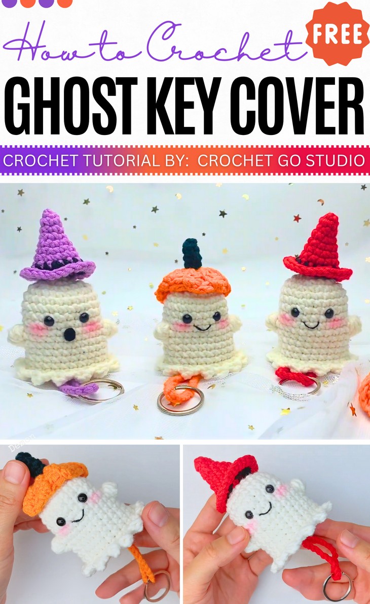 Crochet Ghost Key Covers Pattern