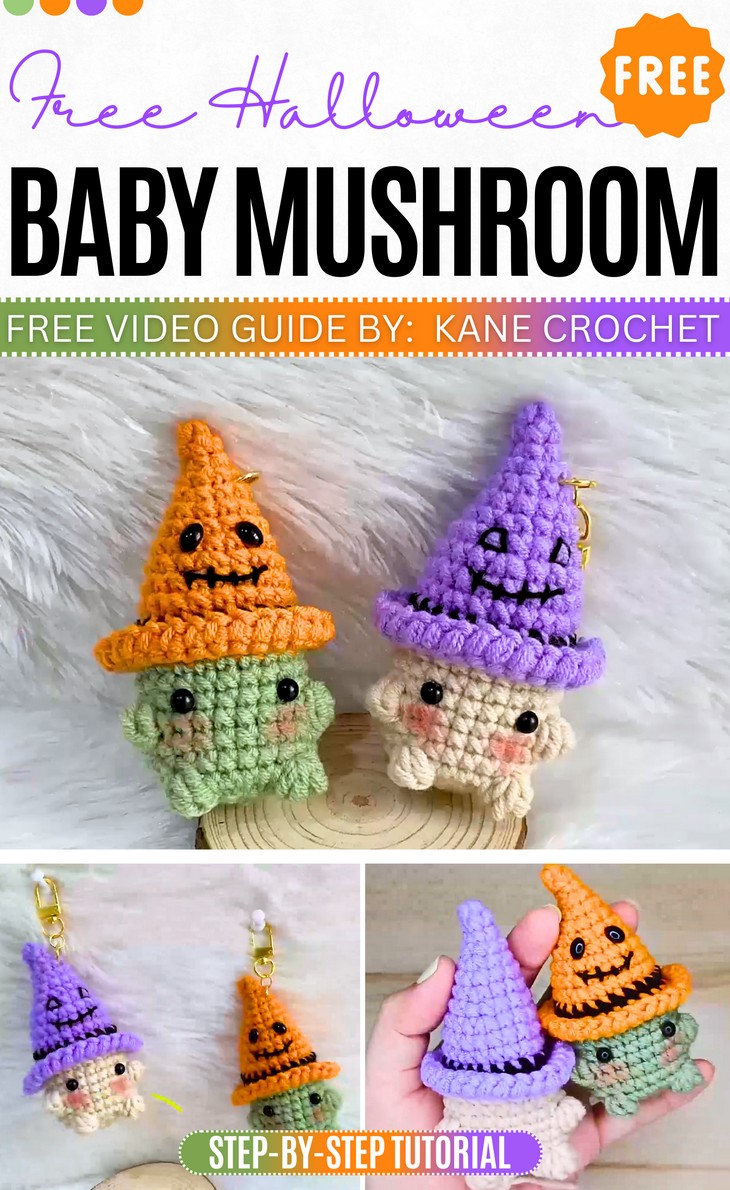 Crochet Halloween Baby Mushroom