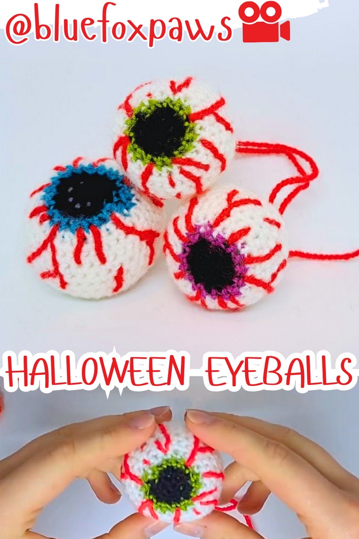 Crochet Halloween Eyeballs Pattern