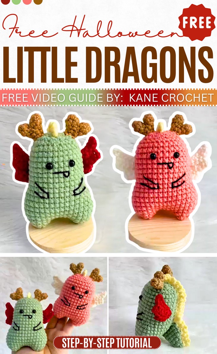 Crochet Halloween Little DRAGONs