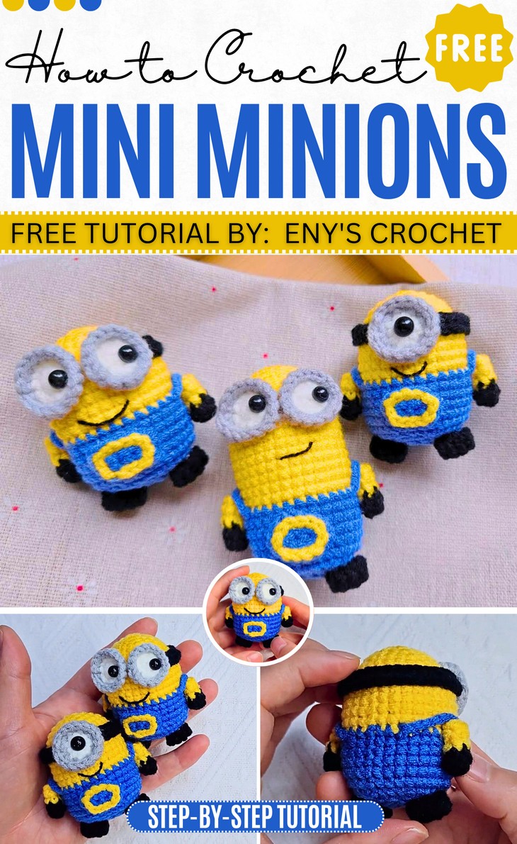 Crochet Mini Minions Amigurumi Pattern Free