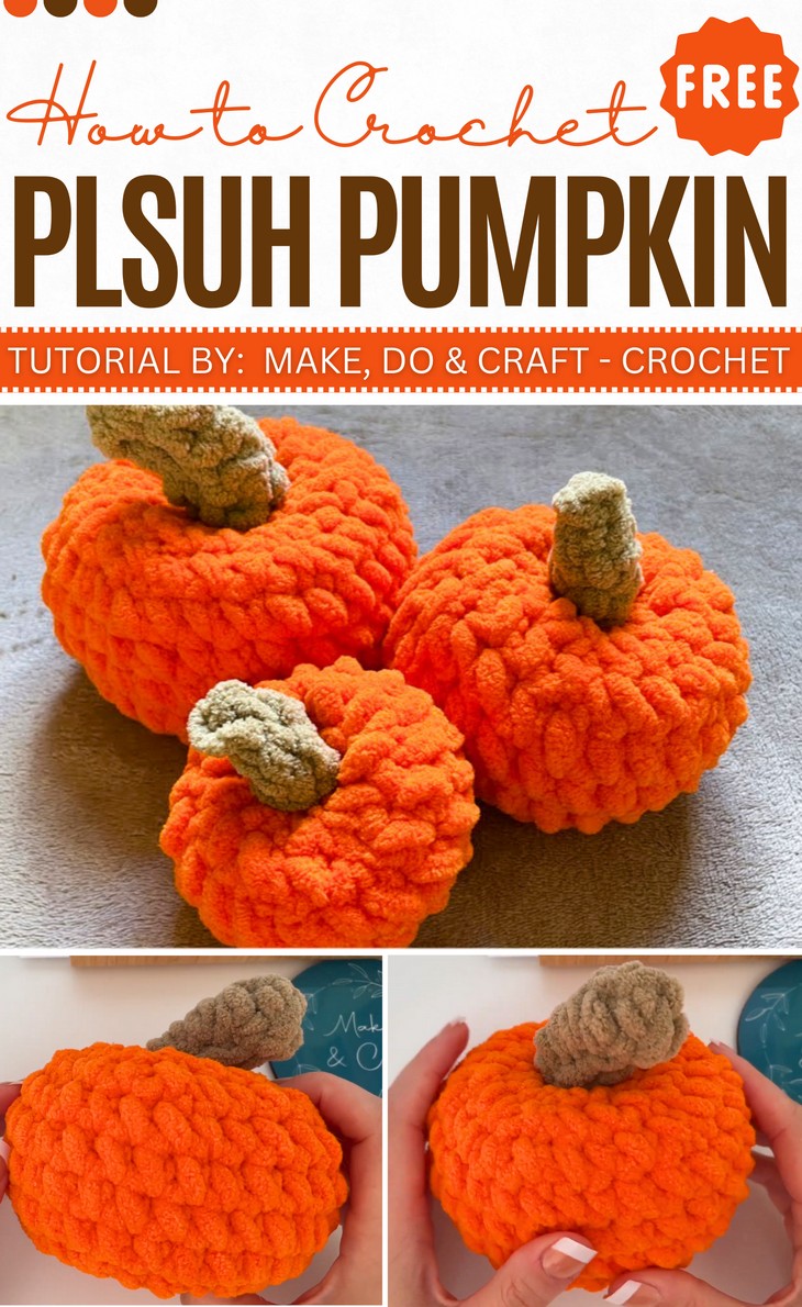 Crochet Plsuh PUMPKIN Pattern