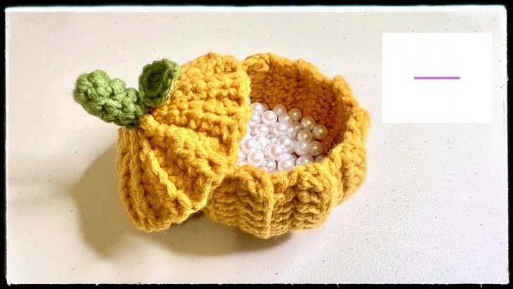 Crochet Pumpkin Container (2)