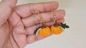 How to Crochet Super Detailed Pumpkin Earrings for Fall