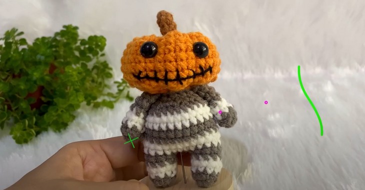 Crochet Pumpkin Ghost Amigurumi (2)