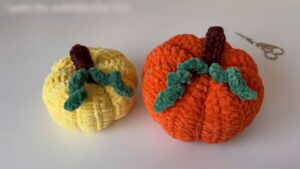 How to Crochet Pumpkin Plushie in Any Size with Vines