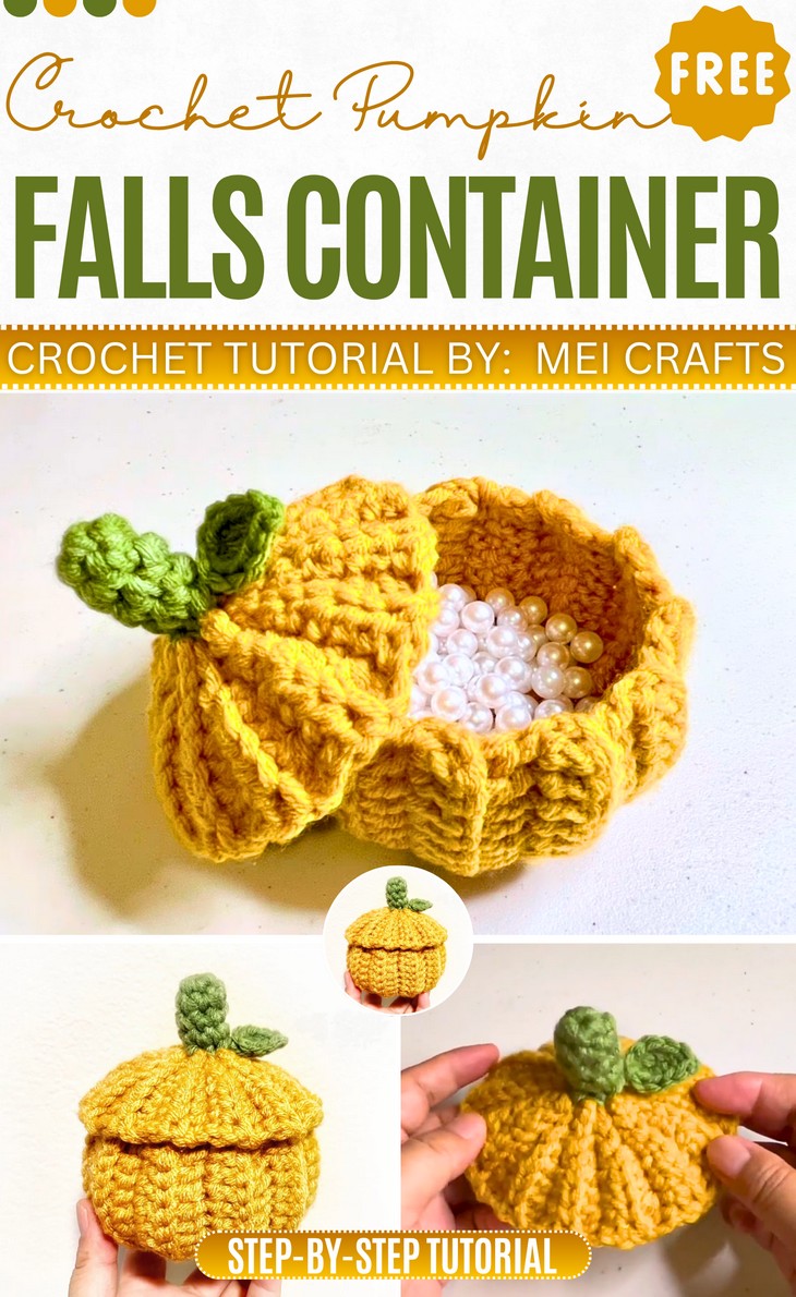 Crochet Pumpkin container For FAlls