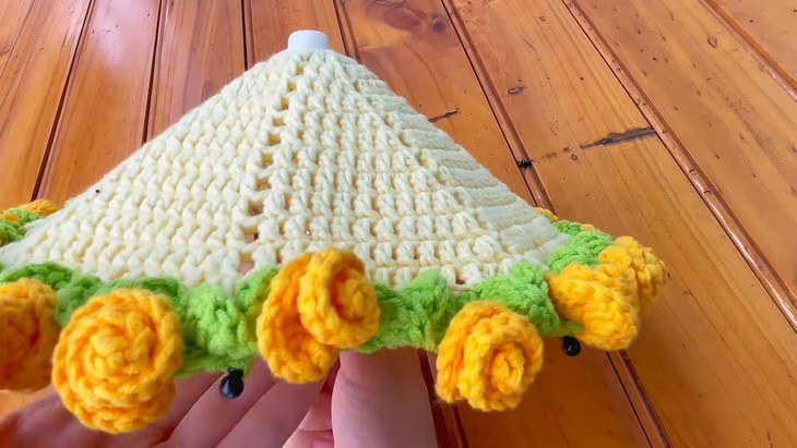 Crochet Rose Umbrella For falls (3)