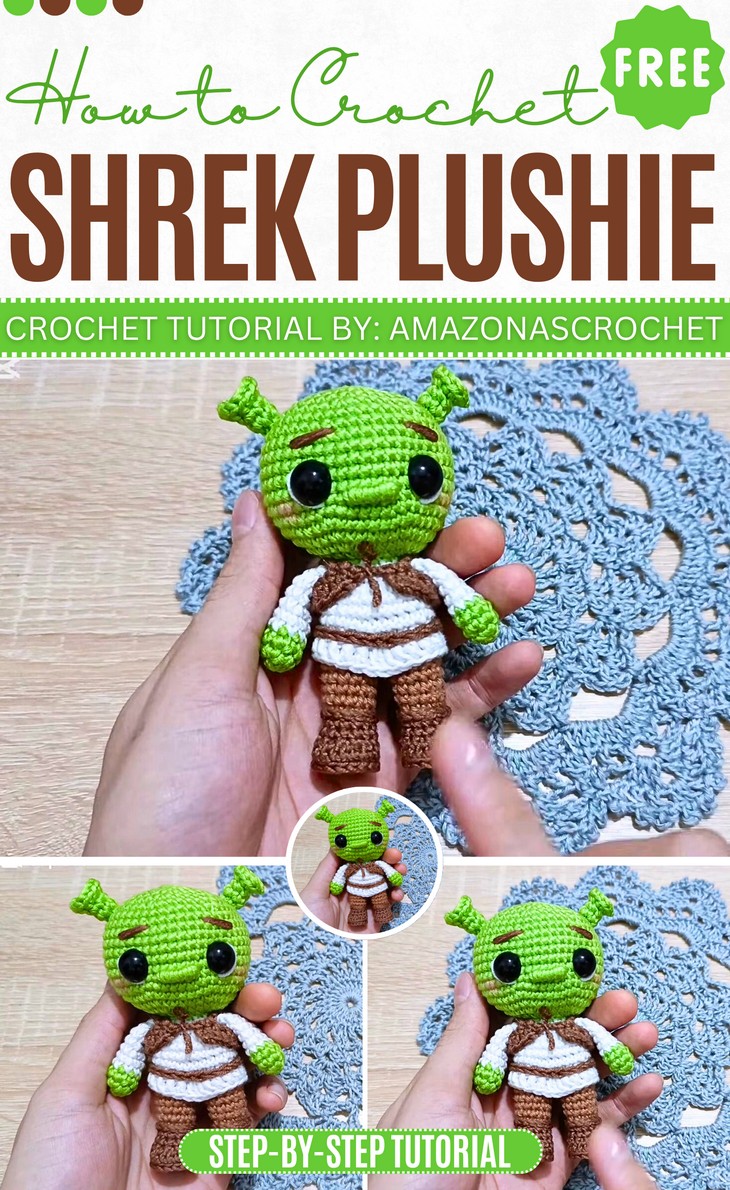 _Crochet Shrek Plushie Pattern Free
