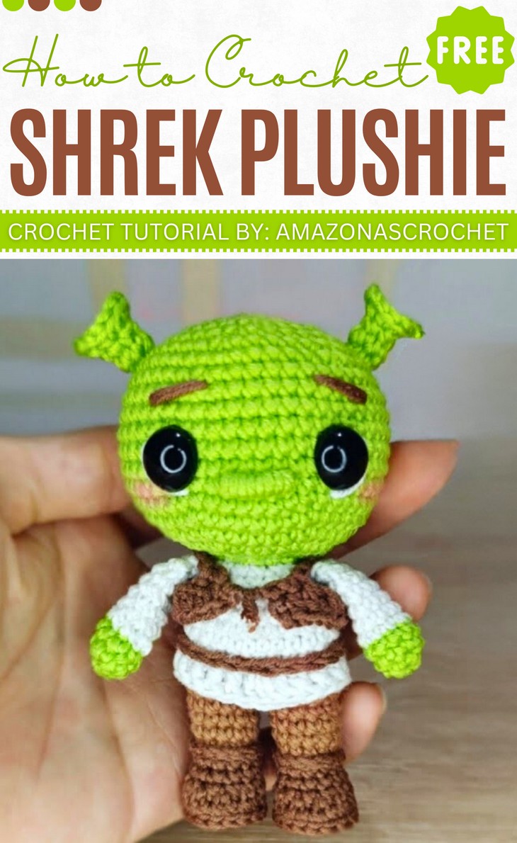 Crochet Shrek Plushie Pattern