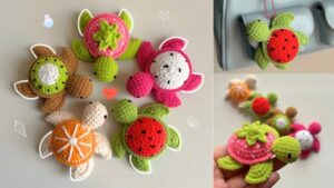 How to Crochet Fruit Baby Turtle Plushies – 5 Fruit Versions