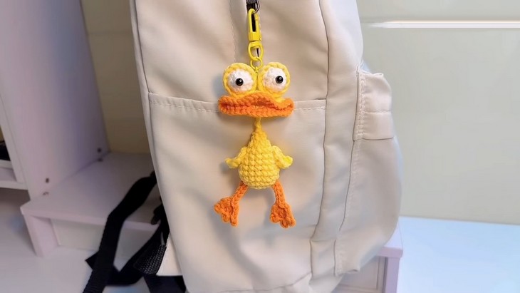 Crochet Duck Keychain