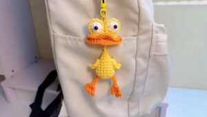 Crochet Duck Keychain