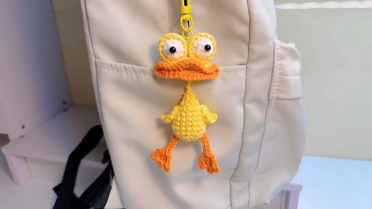 Crochet Duck Keychain
