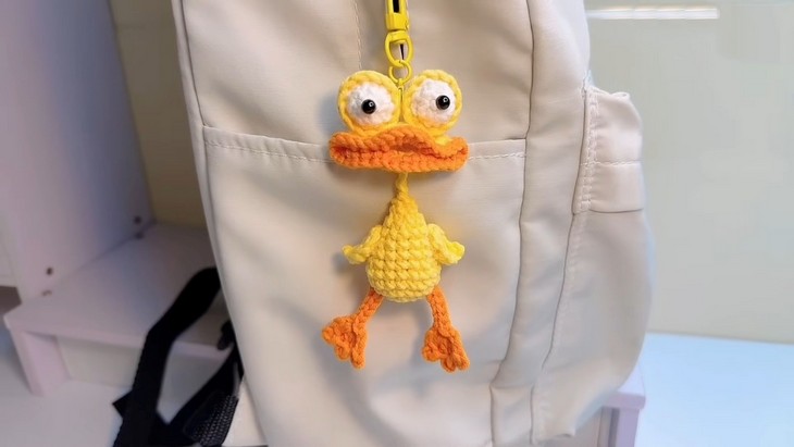 Crochet Duck Keychain
