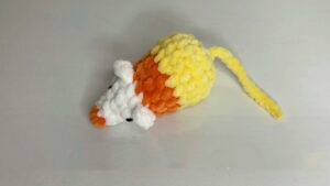 How to Crochet Candy Corn Rat Plushie for Halloween