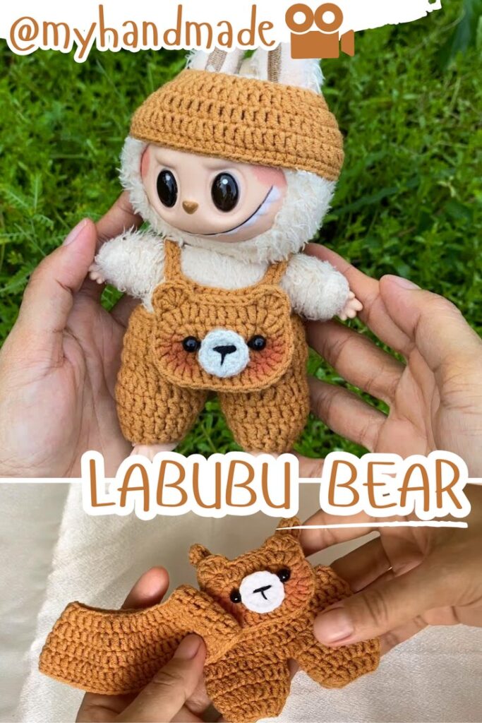 How to crochet labubu bear costume