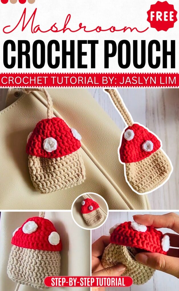 Mashroom Crochet Pouch
