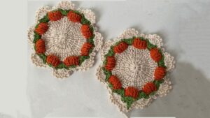 How to Crochet Pumpkin Stitch Coaster for Fall Celebrations