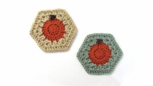 How to Crochet Pumpkin Hexagon & Coaster for Fall