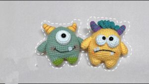 How to Crochet Colorful Baby Monster Amigurumi (2-in-1 Tutorial)