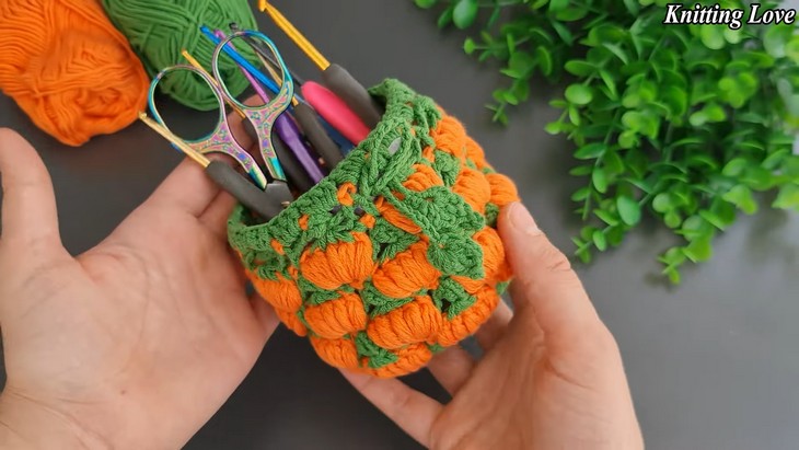 Useful pumpkin crochet Basket,Box