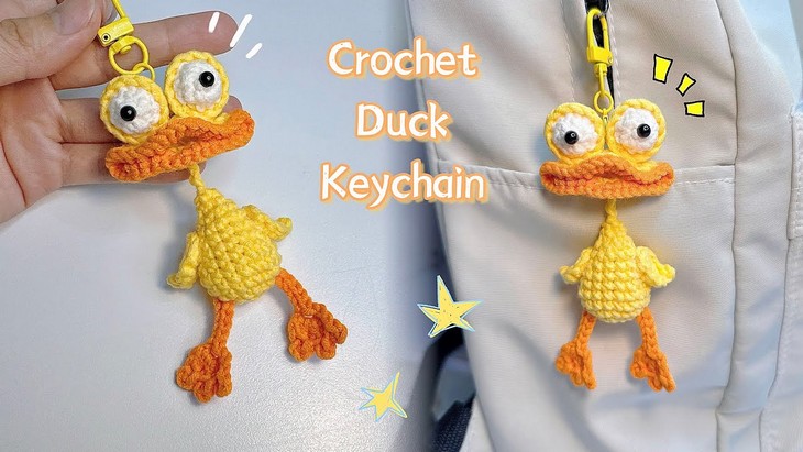 Crochet Duck Keychain