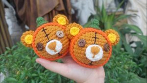 How to Crochet Two PUMPKIN BEAR Head Amigurumi & Plushies
