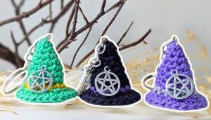 How To Crochet Mini Witch Hat in Three Color Combos for Halloween