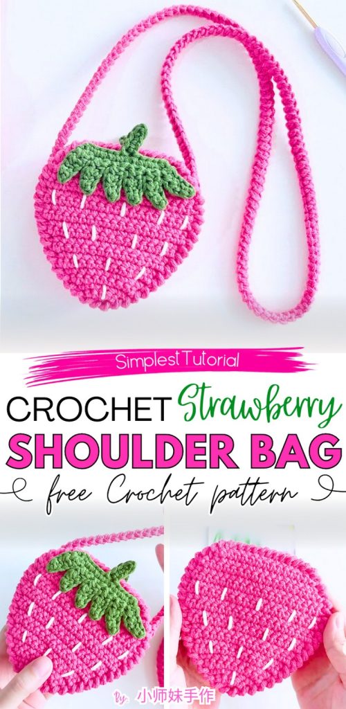 CROCHET Strawberry shoulder bag