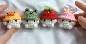 How to Crochet 4 Baby Mushroom Amigurumi (Step-by-Step Tutorial)