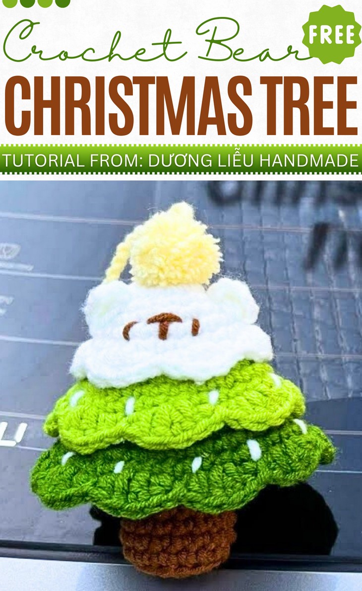_Crochet Bear Christmas Tree