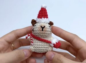 How to Crochet Capybara Christmas Amigurumi with Accessories