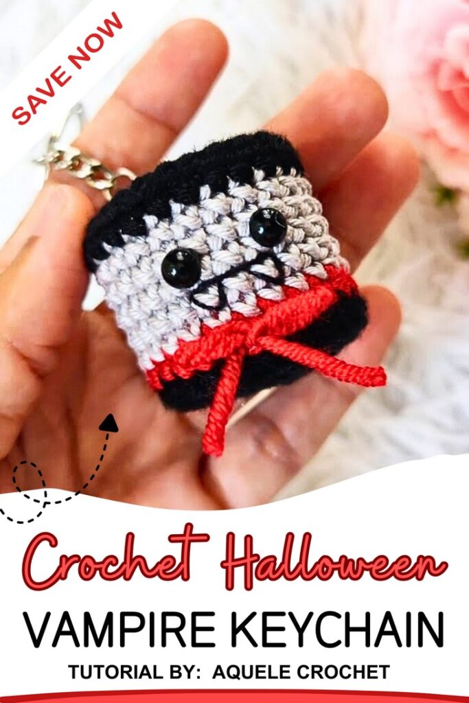 Crochet Halloween vampire Keychain