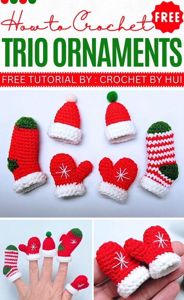 Crochet Trio Ornaments (1)