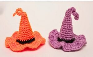 How to Crochet Detailed Witch Hat Keychain for Halloween