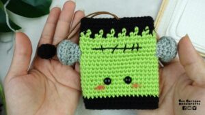 How to Crochet Frankenstein Pouch for Halloween (Key Pouch & Treat Bag)