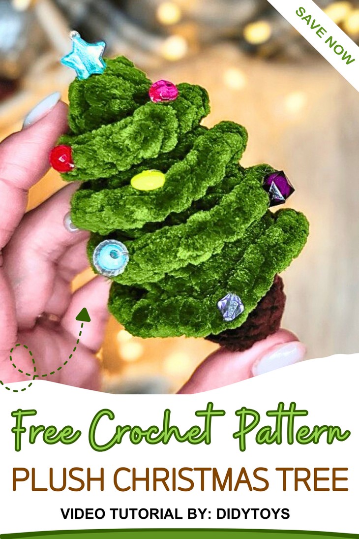No-Sew Christmas Tree Plushie Keychain