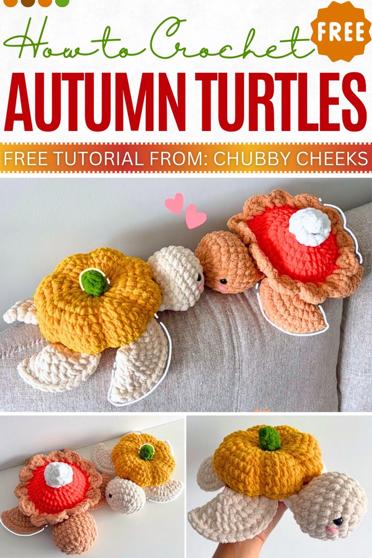 How to Crochet Autumn Turtles