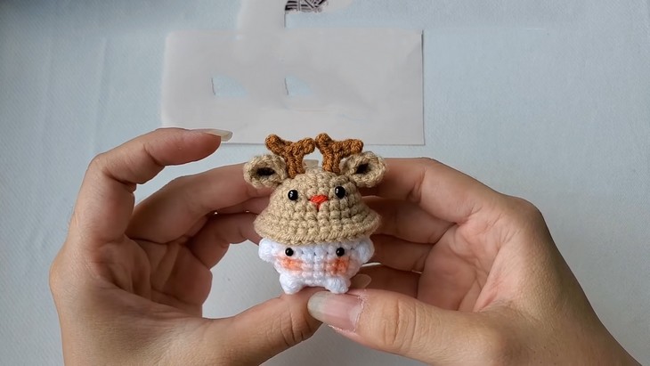 How to Crochet Baby Reindeer Mushroom