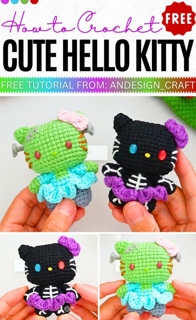 Hello Kitty Sekelton and Frankenstein