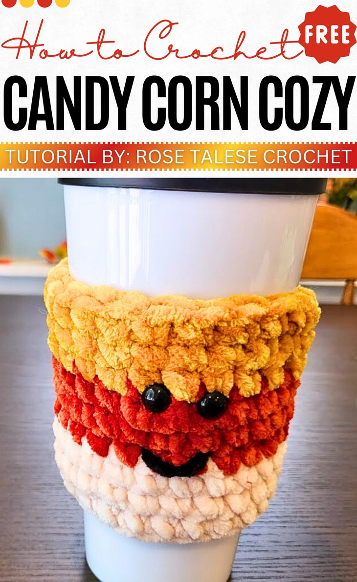 How to Crochet Candy Corn Cozy