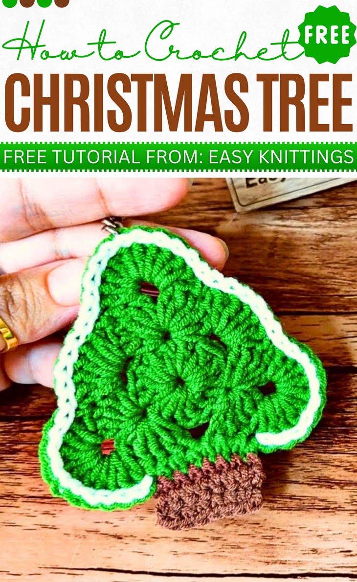How to Crochet Christmas Tree Applique
