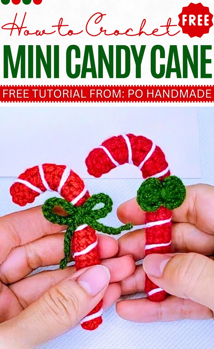 How to Crochet Mini Candy Cane